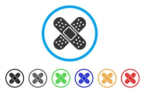 Bandage Rounded Icon Stock Illustration