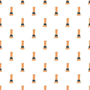 Bandaged feet repeating a seamless pattern design Stock Illustration