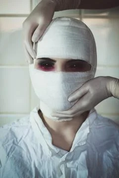 Bandaged head Stock Photos