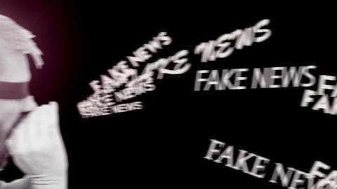 Bandaged man screams on black background fake news Stock Footage 97046241