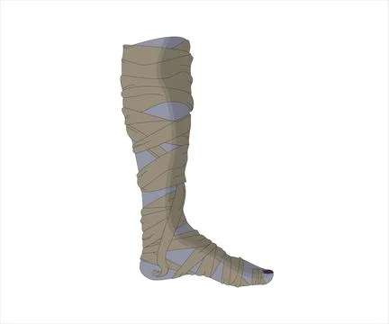 Bandaged mummy leg vector Stock Illustration