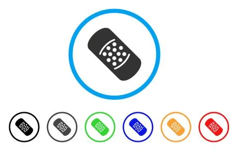 Bandaid Rounded Icon Stock Illustration