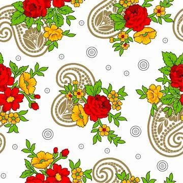 Bandana Pattrern For textile pattern Stock Illustration
