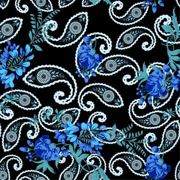Bandana Pattrern For textile pattern Stock Illustration