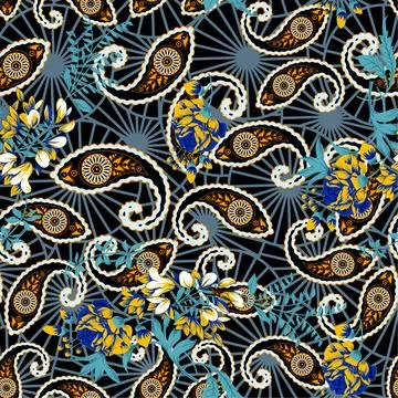 Bandana Pattrern For textile pattern Stock Illustration