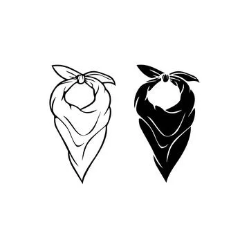 Bandana. Vector icon design. Stock Illustration