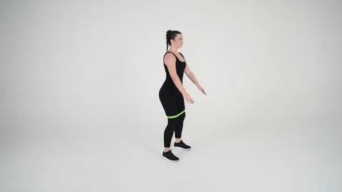 Banded squats Stock Footage 314192445