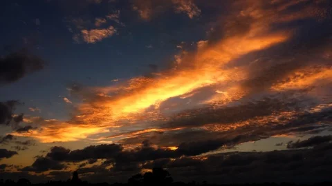 Banded Sunset Time Lapse (4K-plus, 23.976) Stock Footage 97397205
