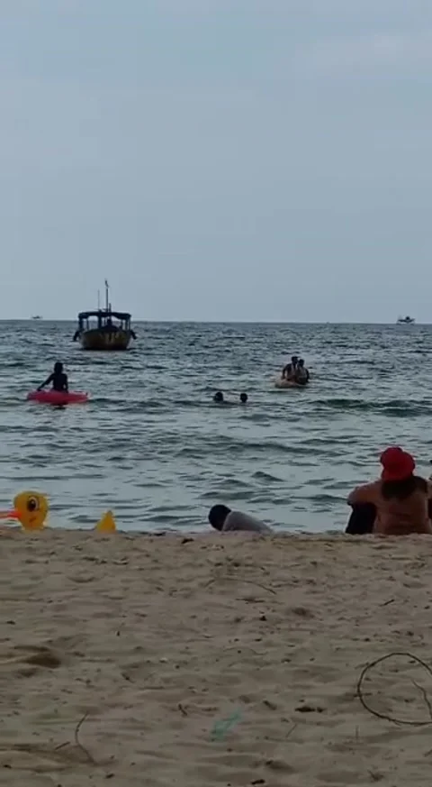 Bandengan beach at jepara central java Stock Footage 218199722