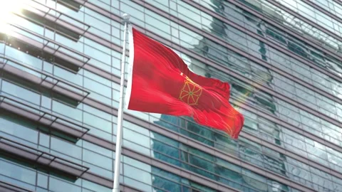 Bandera de Navarra Flag Stock Footage 340111737