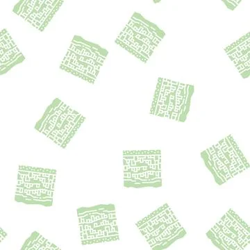 Bandiagara city glyph seamless pattern Illustrazione stock