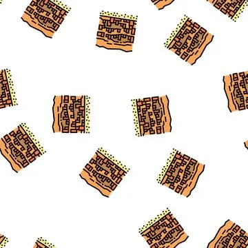 Bandiagara city vector seamless pattern Stock Illustration