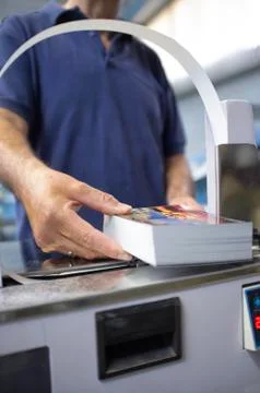 Banding machine running Stock Photos
