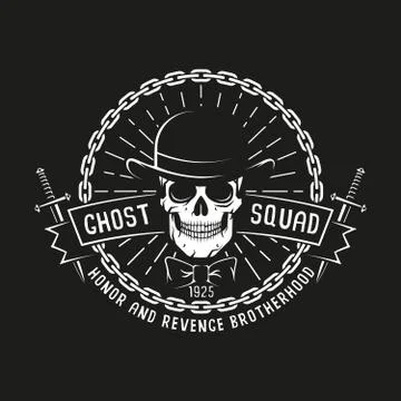 Bandit logo with skull Stock-Illustration