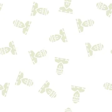 Bandit man glyph vector seamless pattern イラスト素材