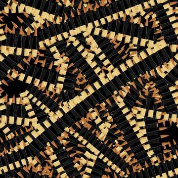 Bandolier Tape bullets seamless pattern. Military background. Bullets for aut Stock Illustration