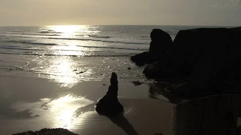 Bandon beach Stock Footage 74062228