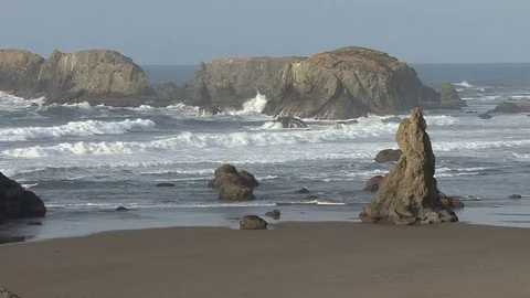 Bandon beach Stock Footage 74062246