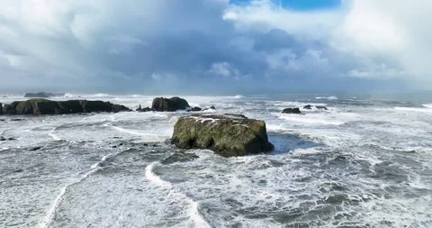 Bandon Coast in Oregon Stock Footage 233944809