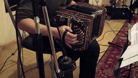 Bandoneon recording Stock Footage 208861616