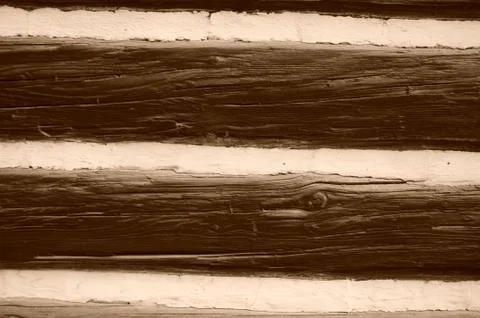 Bands of log wall Stock Photos