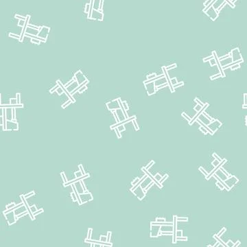 Bandsaw equipment line vector seamless pattern flat Stock Illustration
