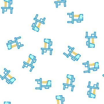 Bandsaw equipment vector seamless pattern flat Stock Illustration