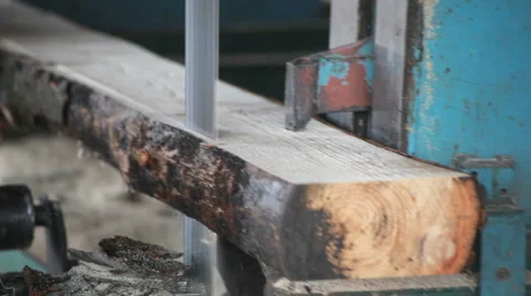 Bandsaw Sawmill Stock Footage 44491731