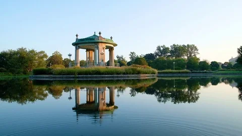 Bandstand in Forest Park Stock Footage 82906773