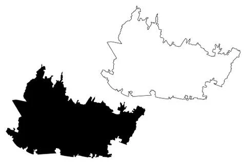 Bandung City (Republic of Indonesia, Java island) map vector illustration, sc Illustration
