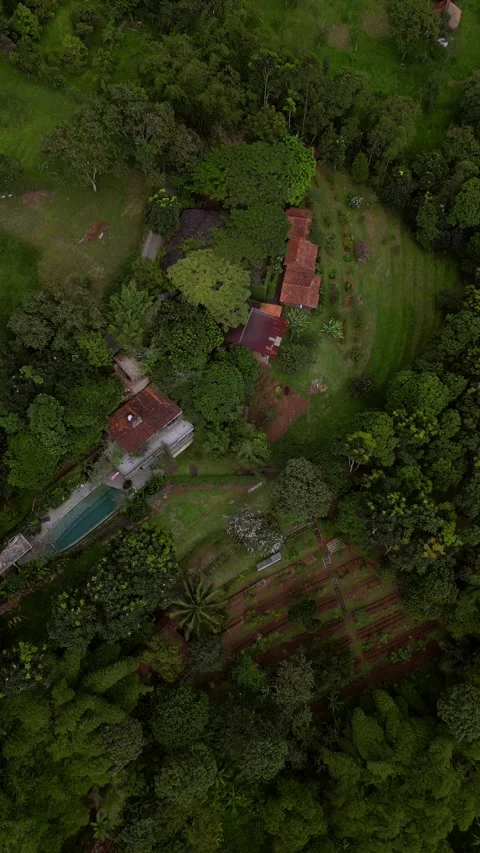 Bandung Java Indonesia mountain Drone Stock Footage 310599319