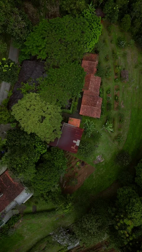 Bandung Java Indonesia mountain Drone Stock Footage 310599364