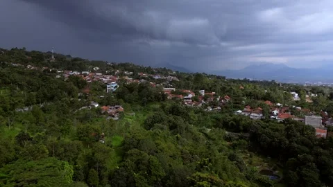 Bandung Java Indonesia mountain Drone Stock Footage 310599462