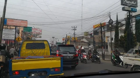 Bandung in traffic jam Stock-Footage 95125784
