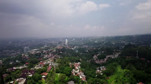 Bandung, West Java, Indonesia. Aerial View of City Bandug Stock Footage 267997320