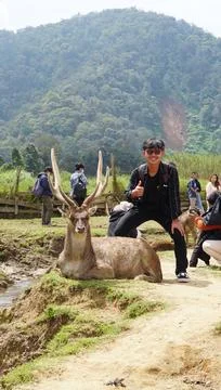 Bandung, West Java, Indonesia, May 7, 2022, Tourists enjoy the atmosphere o.. Stock Photos