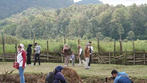 Bandung, West Java, Indonesia, May 7, 2022, Tourists enjoy the atmosphere o.. Photos