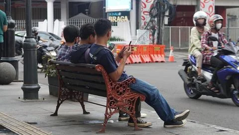 Bandung, West Java. May 26, 2023, the atmosphere of the Asia-Africa Bandung.. Stock-Fotos