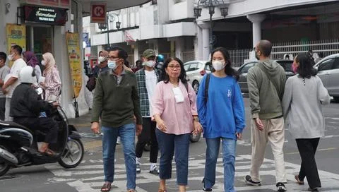 Bandung, West Java. May 26, 2023, the atmosphere of the Asia-Africa Bandung.. Stock-Fotos