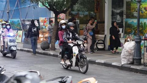 Bandung, West Java. May 26, 2023, the atmosphere of the Asia-Africa Bandung.. Foto stock