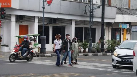 Bandung, West Java. May 26, 2023, the atmosphere of the Asia-Africa Bandung.. Stock-Fotos