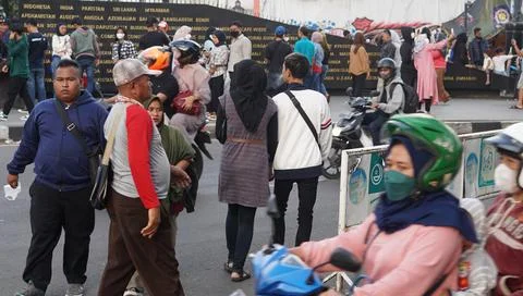 Bandung, West Java. May 26, 2023, the atmosphere of the Asia-Africa Bandung.. Stock-Fotos