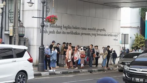 Bandung, West Java. May 26, 2023, the atmosphere of the Asia-Africa Bandung.. Stock-Fotos