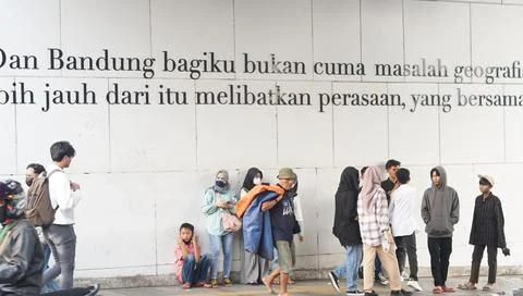 Bandung, West Java. May 26, 2023, the atmosphere of the Asia-Africa Bandung.. Foto stock