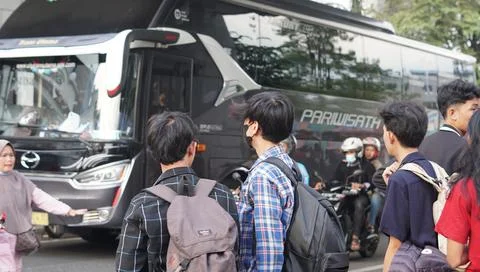 Bandung, West Java. May 26, 2023, the atmosphere of the Asia-Africa Bandung.. Stock Photos