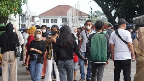 Bandung, West Java. May 26, 2023, the atmosphere of the Asia-Africa Bandung.. Stock-Fotos