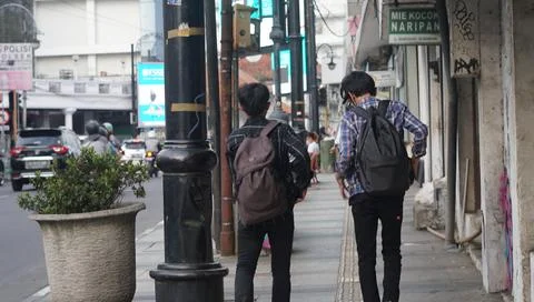 Bandung, West Java. May 26, 2023, the atmosphere of the Asia-Africa Bandung.. Stock Photos