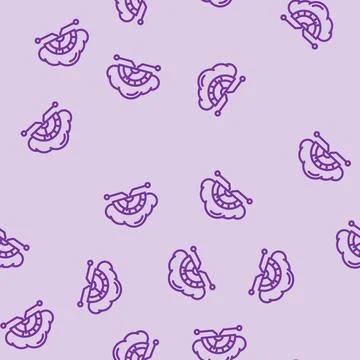 Bandwidth cloud computing line vector seamless pattern Stock Illustration