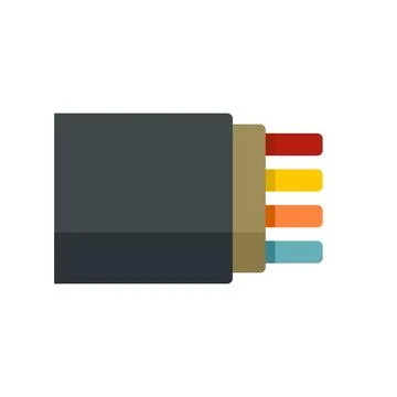 Bandwidth optical fiber icon flat isolated Stock Illustration