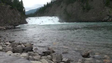 Banff-1 Waterfall Stock Footage 22011439